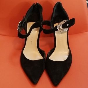 Ivanka Trump Black Heels with Crystal Embellishmen